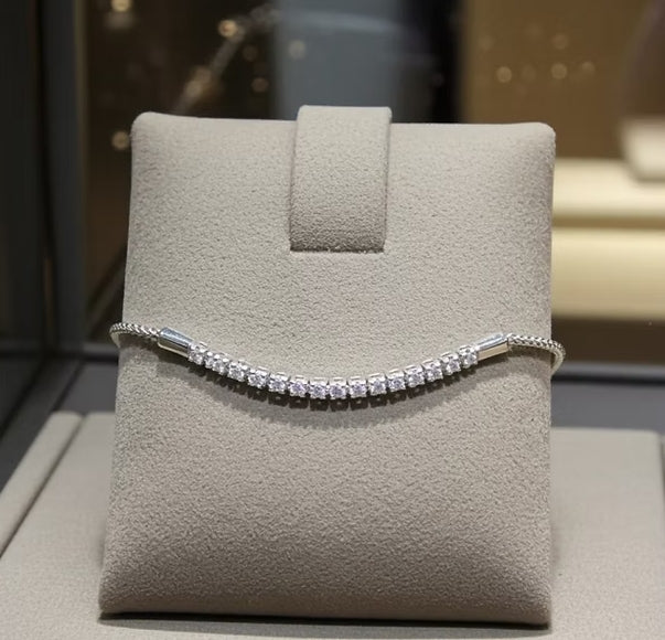Bracciale - 3 g - 1,50 ct - 18 carati Oro bianco - Diamante Naturale