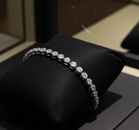 Bracciale tennis a cipollina con diamanti naturali 1,50 ct