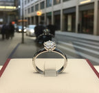 Anello solitario diamante naturale 0,59ct certificato IGI D IF