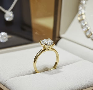 Anello solitario diamante naturale 0,55ct certificato IGI D IF
