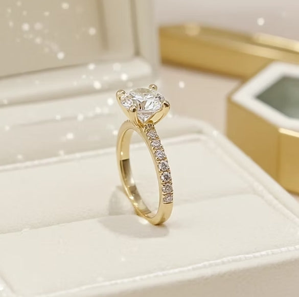 Anello di fidanzamento - 18k giallo - 1.29ct. tw. Diamante (Naturale)