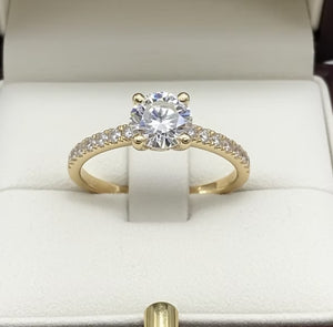 Anello di fidanzamento - 18k giallo - 1.29ct. tw. Diamante (Naturale)