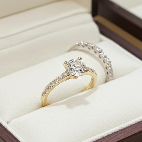 Anello di fidanzamento - 18k giallo - 1.29ct. tw. Diamante (Naturale)