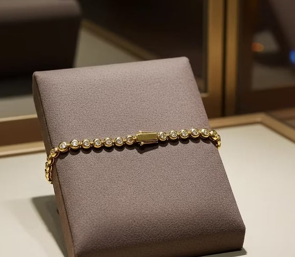 Bracciale tennis a cipollina con diamanti naturali 3,80 ct