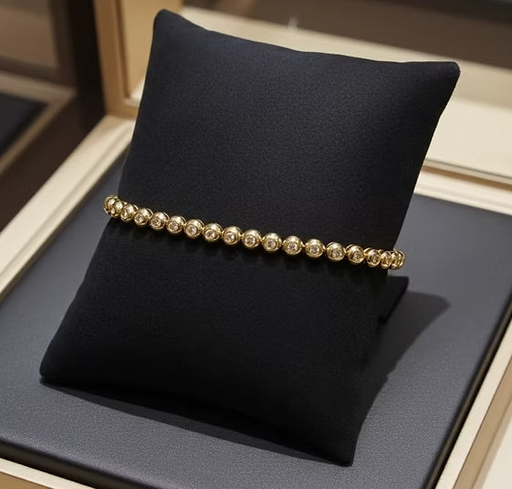Bracciale tennis a cipollina con diamanti naturali 3,80 ct