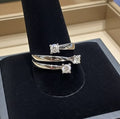 Anello Trilogy in oro bianco 18k e diamanti naturali 0,42ct