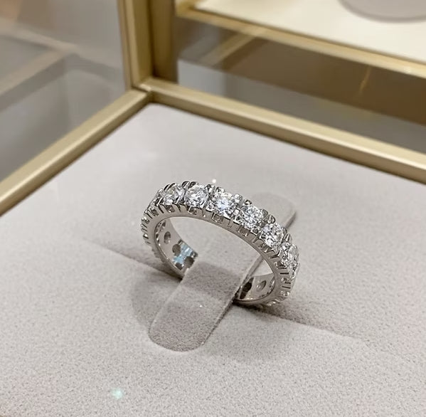 Anello riviera - 18 carati Oro bianco - 1.80ct. tw. Diamante Naturale