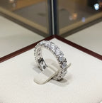 anello veretta in oro bianco 18k con diamanti 0,95 ct
