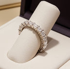 Anello riviera - 18 carati Oro bianco - 1.80ct. tw. Diamante Naturale