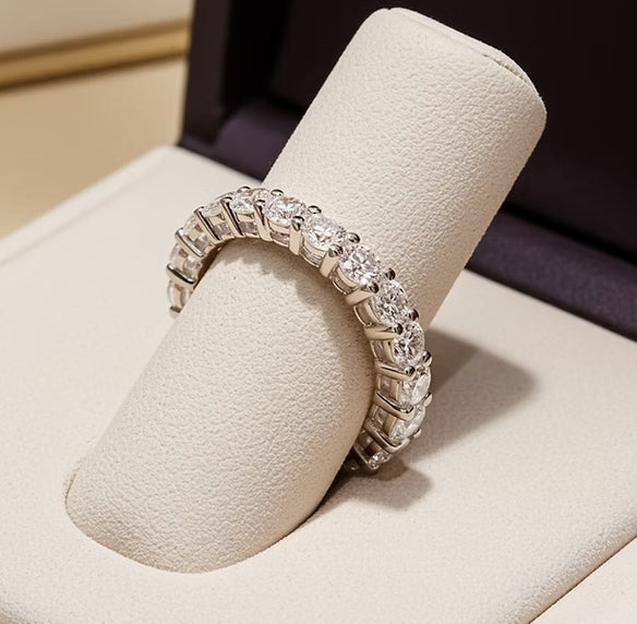 Anello riviera - 18 carati Oro bianco - 1.80ct. tw. Diamante Naturale
