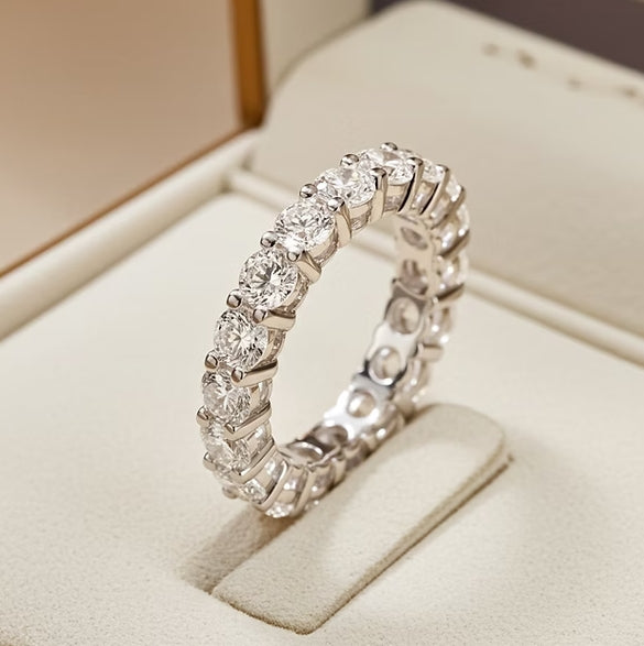 Anello riviera - 18 carati Oro bianco - 1.80ct. tw. Diamante Naturale