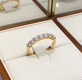 Anello riviera in oro bianco 18k con 7 diamanti naturali 1.12ct