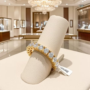Anello veretta in oro Giallo 18k con diamanti 0,95 ct