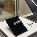Anello veretta in oro bianco 18k - diamanti naturali 2,24 ct