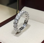 Anello veretta - Oro Bianco 18k - diamanti naturali 2,38 ct