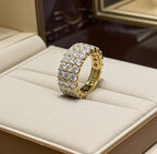 Anello veretta in oro Giallo 18k e diamanti naturali 3.60ct