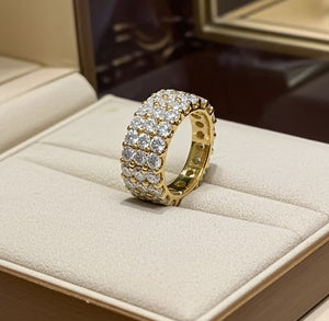 Anello veretta in oro Giallo 18k e diamanti naturali 3.60ct
