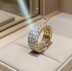 Anello veretta in oro Giallo 18k e diamanti naturali 3.60ct