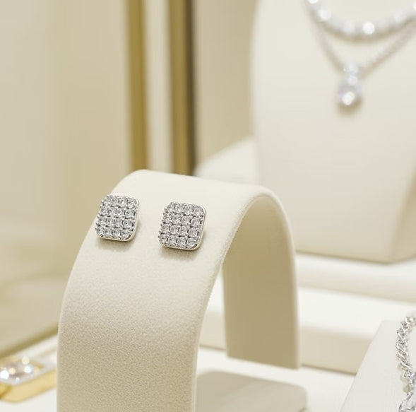 Orecchini - 18 carati Oro bianco - 1,00ct. tw. Diamante (Naturale)