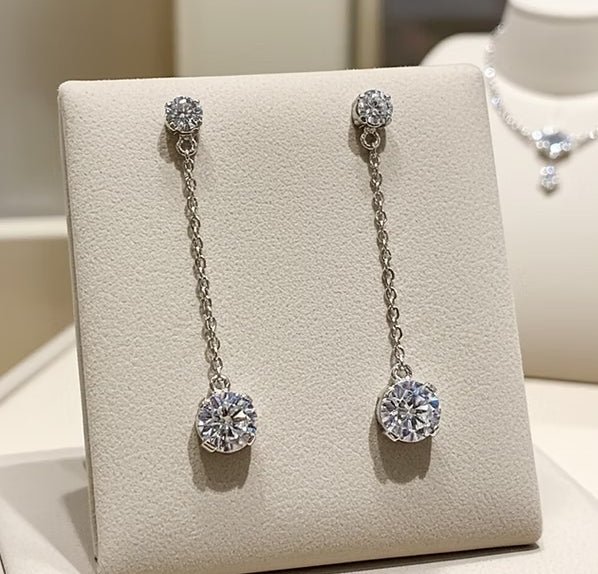 Orecchini Punto Luce - 18 carati Oro bianco - 1,30ct. tw. Diamante (Naturale)