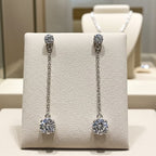 Orecchini Punto Luce - 18 carati Oro bianco - 1,30ct. tw. Diamante (Naturale)