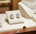 Orecchini punto luce in Oro Bianco 18k -  taglio Ovale 0,28ct Diamante Naturale