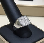 Anello Uomo - Oro Bianco 18k - 1,00ct. tw. Diamante (Naturale)