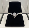 Anello solitario diamante naturale 0,50ct certificato IGI D IF