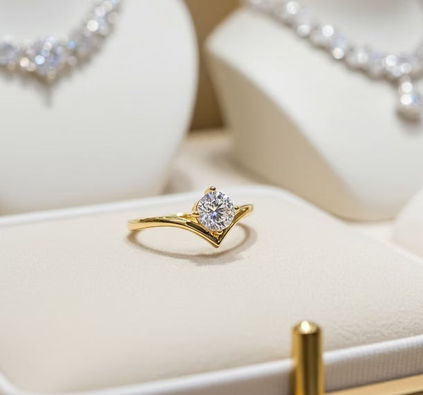 Anello solitario diamante naturale 0,50ct certificato IGI D IF