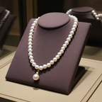Collana in oro giallo 18k e perle naturale akoya