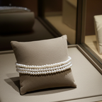 bracciale in oro bianco 18k e perla naturale in varie modello