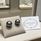 Orecchini - 18 carati Oro bianco Perla - Akoya 8 mm