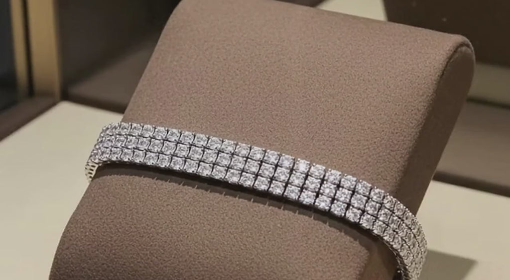 Bracciale tennis oro bianco e diamanti naturali 8,60 ct