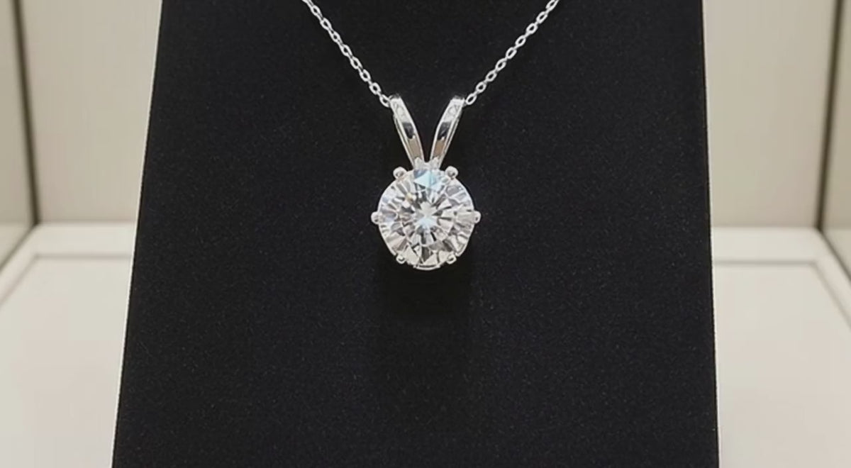 Collana con ciondolo - 18 carati Oro Bianco 0.24 ct. tw. Diamante (Naturale)
