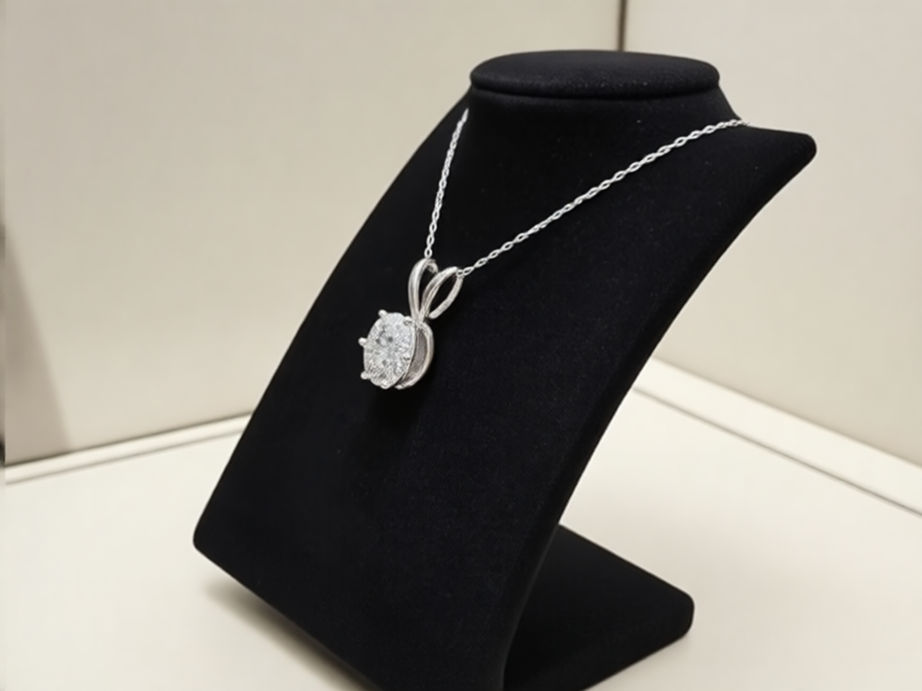 Collana punto luce con diamante naturale 0,46ct
