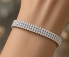 Bracciale tennis oro bianco e diamanti naturali 8,60 ct