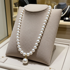 Collana in oro giallo 18k e perle naturale akoya
